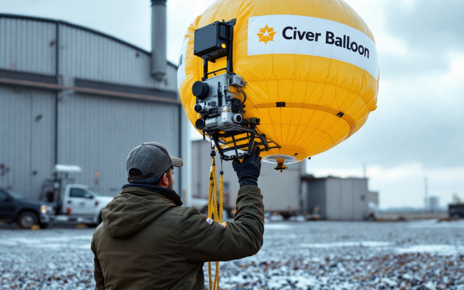 A radiosonde balloon at launch